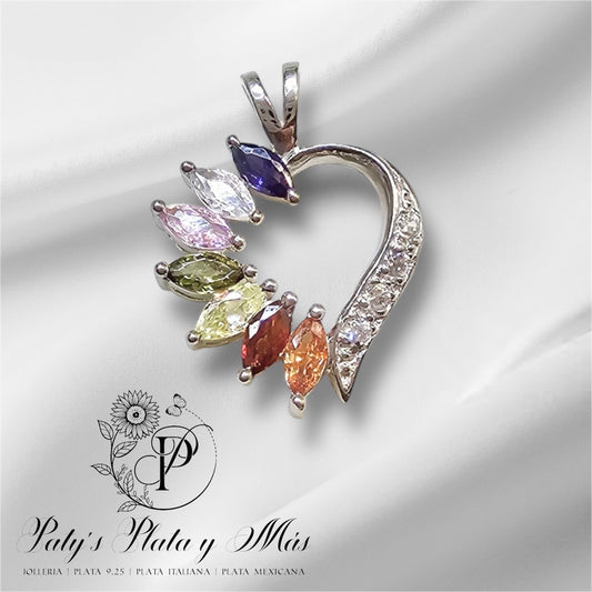 DIJE CON FORMA DE CORAZON Y PIEDRAS!